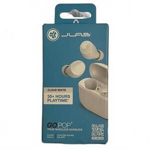 JLab Go POP+ True Wireless Bluetooth Earbuds, iOS, Android, Headphones